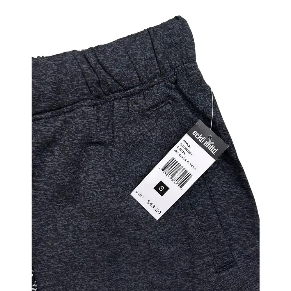 Ecko Unltd Men's Reflective Puff Print Activewear Shorts in Jet Black - Picture 4 of 4